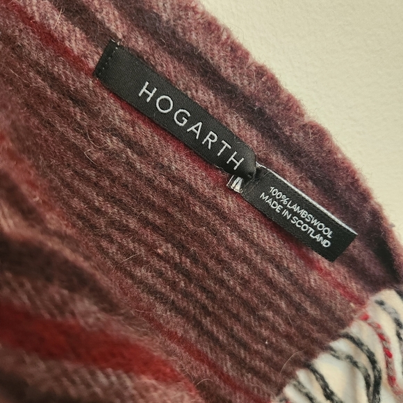 Hogarth Lambswool Scarf - Made in Scotland, Beautiful Stripe, Scottish Wool - Picture 6 of 6